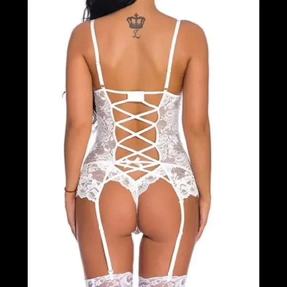 Floral Lace Sheer Lingerie - Picture 2 of 2